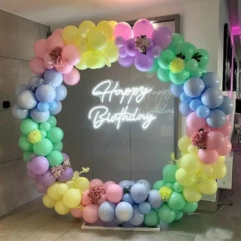 Pastel Bloom Ring Birthday Decoration